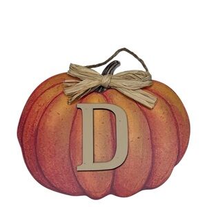 Ashland D Monogram Pumpkin Wall Decor